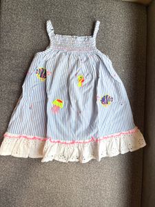 Cute Striped Glow In The Neon Lights Dress