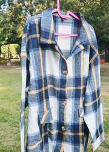 Women’s Trendy Winter Wear oversized Checkere