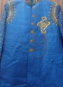 Designer Kurta With Golden Pajami