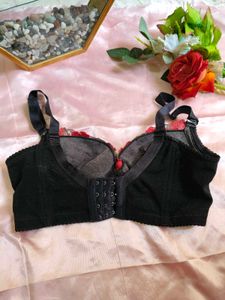 Floral Embroidered Bra