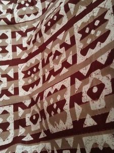 Batik Dark Brown Cotton  and White 🤍 Color Su