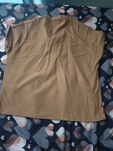 Brown Top &amp; Black Cargo Pants