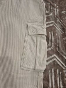 New Beige Corduroy Cargo Pants