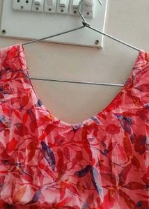 Saree Stitched Gown With Belt