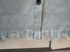 Denim Fringe Top