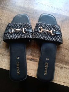 Luna Blu Woven Slide Sandals