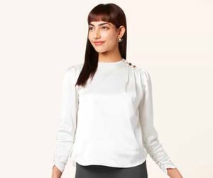Satin White Top/ Tops &amp; Dresses For Rs.99 Only