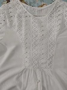 White Embroidered Top