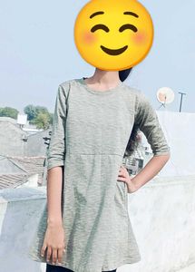 Casual Grey T-Shirt Dress