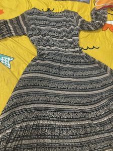 Boho Patterned Flare Dress