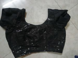 Black Sequin Blouse