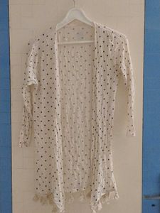 White Dotted Shrug