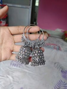 Two Pair Of Oxidised Earrings ❤️