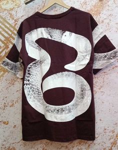 Snake Print Drop Shoulder T-Shirt