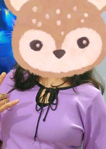 Purple Top with Tie Detail