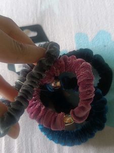Combo Offer Of 7 Velvet Hair Tie Set - DIY Brand
