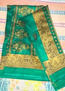 Mysore Soft Silk Green Saree