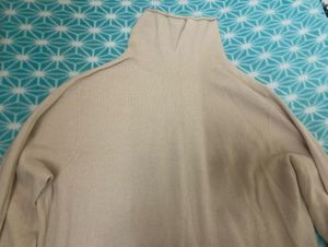 Sale 🤑Elegant Beige Turtleneck Top