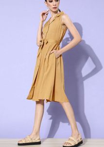 Moda Rapido Mustard Midi Shirt Dress
