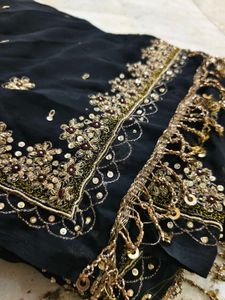 Zardozi Zari Work Black 🖤 Saree