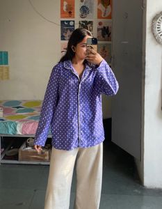 Polka Dot Purple night suit top