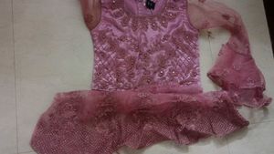 Beautiful Net Lehenga With Long Top