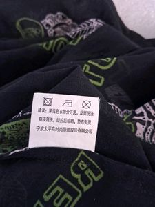 Imported China Printed Black Shirt