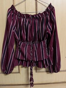 Off Shoulder Red Top