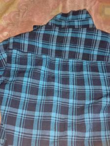 Blue Plaid Flannel Shirt