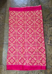 Rani Pink Printed Saree