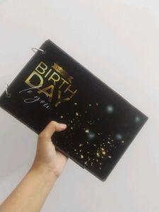 Happy birthday journal Diary w Black Paper