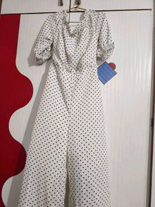 Madame Polka Dots Off Shoulder Jumpsuit