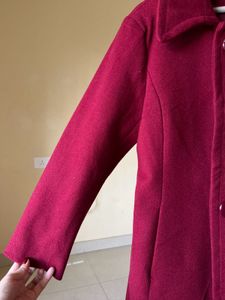 Elegant Burgundy Trench Coat