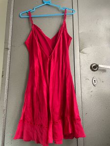 Red Camisole Slip Dress