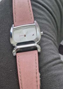 Fastrack Pink Leather Watch