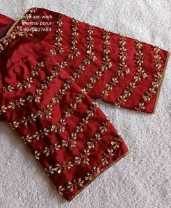 Red Embroidered Blouse