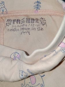 FRENDZ brand, Boys Pyjama, 3-6 Months, Peach Colour
