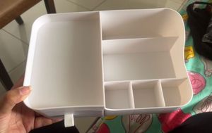 White Plastic Makeup Organizer