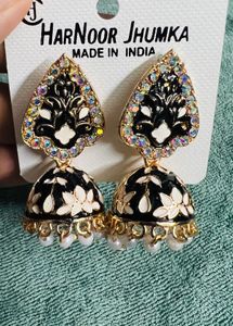 Black Jhumka Earrings