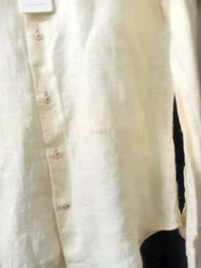 NEW RARE RABBIT lemon yellow Linen Shirt