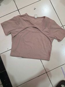 Cute Lavender Polka Dot Crop Top