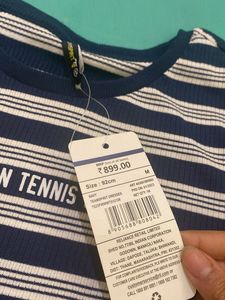 Striped Navy &amp; White Dress