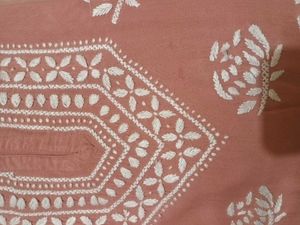 Chikankari Peach Suit