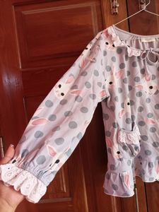 Cute Rabbit Print Top
