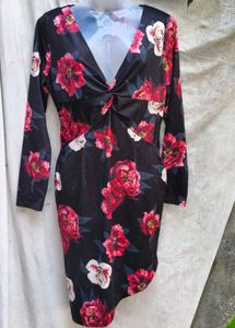 I SEXY FLOWER PRINT BODYCON