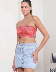Paisley Print Tube Top