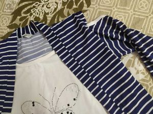 Blue Top With Attached Jacket
