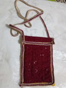Maroon Sling Bag