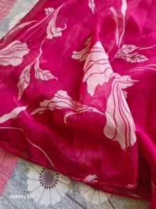 Pink Georgette Sharara Coord Set