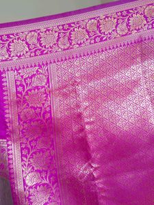 Pink Banarasi Silk Saree